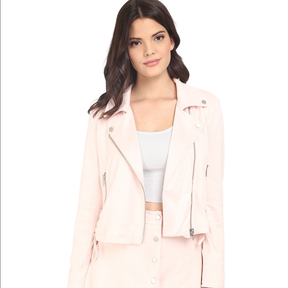 Lovers + Friends Pink Suede Charmer Jacket XS